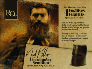 NED KELLY - Australia Chardonnay Semillon Labels